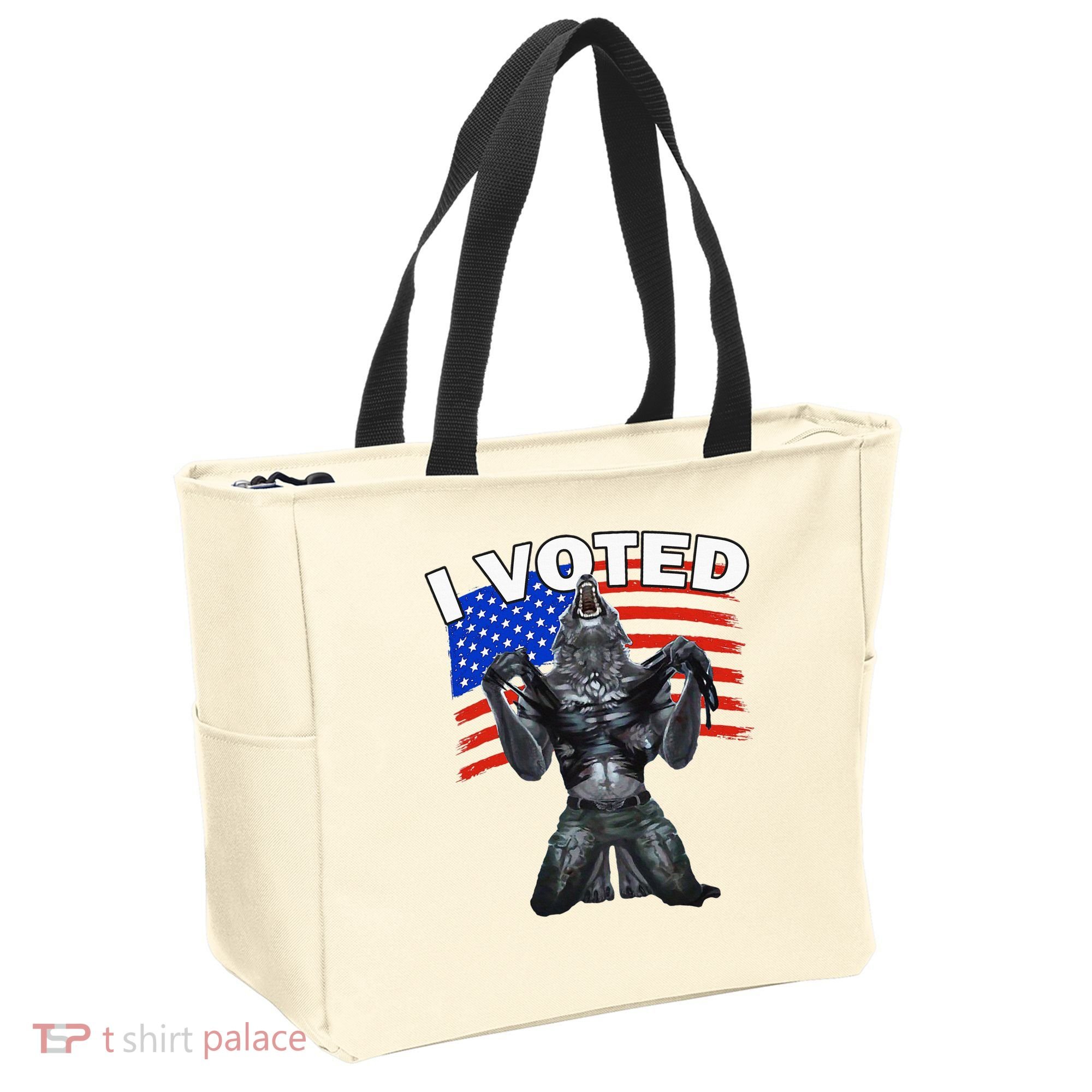 I Voted Werewolf Tote Bag