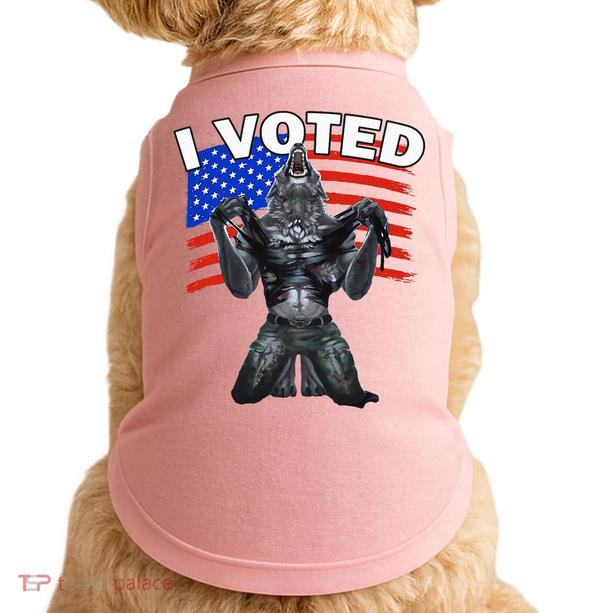 I Voted Werewolf Doggie Tank
