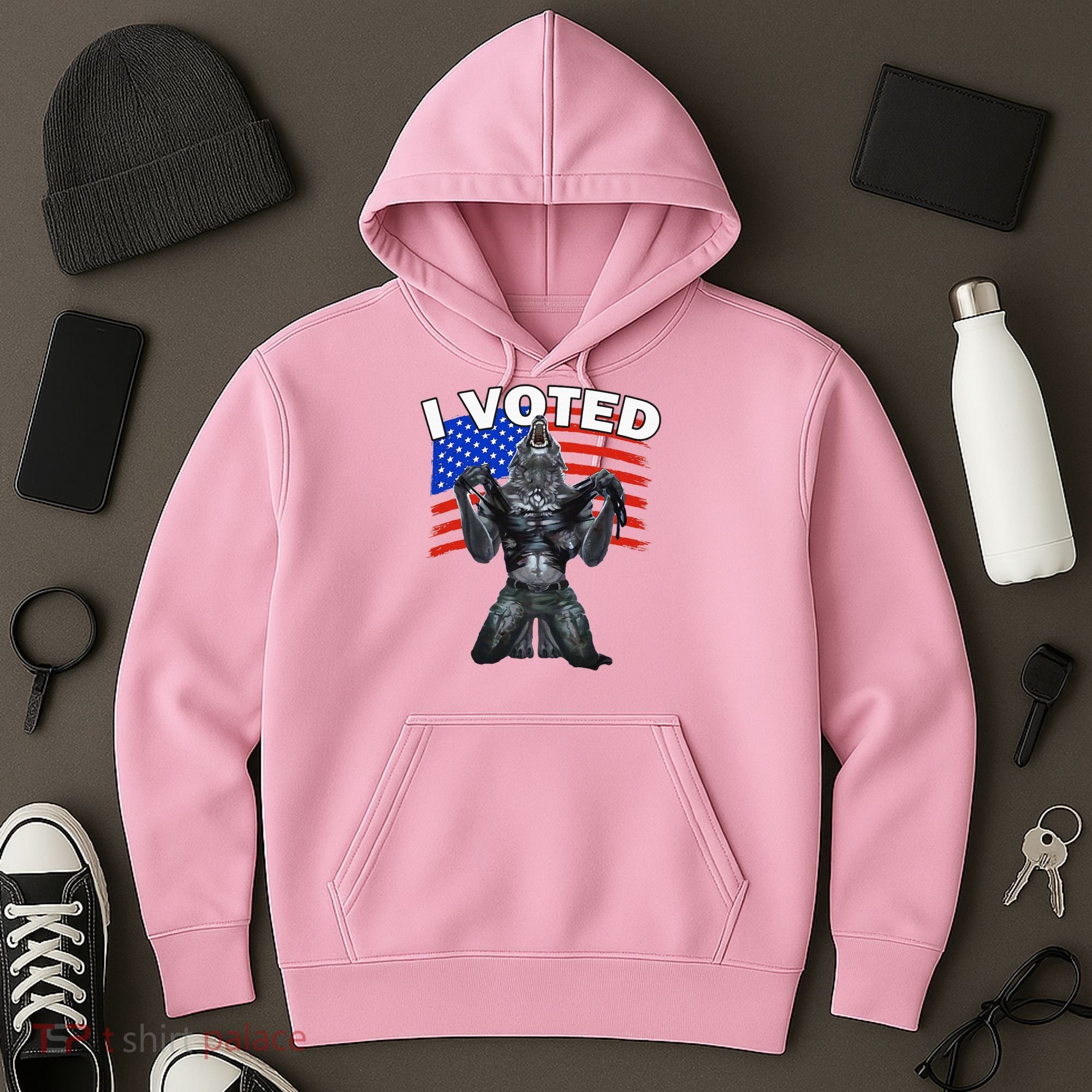 I Voted Werewolf Hoodie