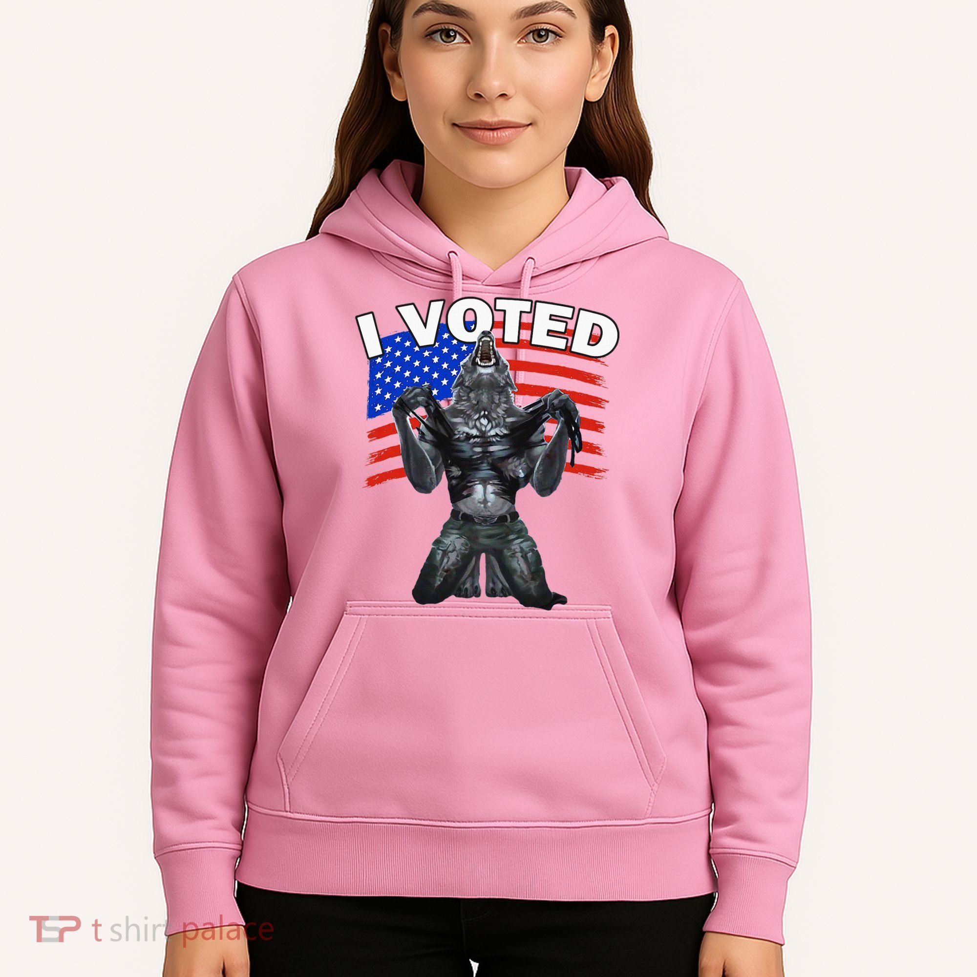 I Voted Werewolf Hoodie