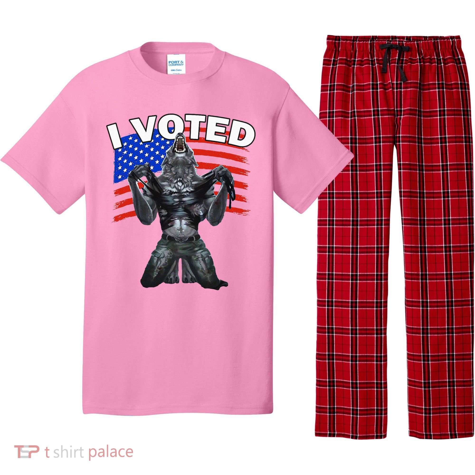 I Voted Werewolf Pajama Set