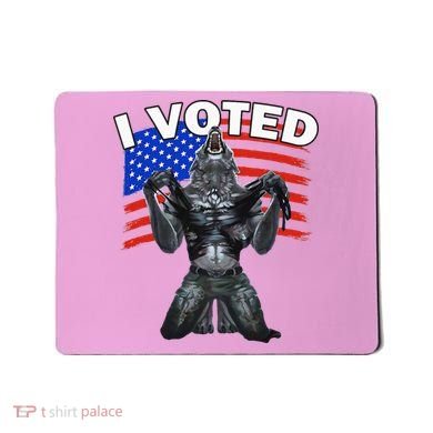 I Voted Werewolf Mousepad