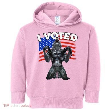 I Voted Werewolf Toddler Hoodie
