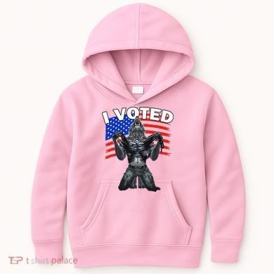 I Voted Werewolf Kids Hoodie