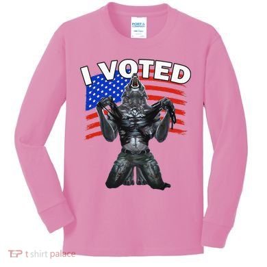 I Voted Werewolf Kids Long Sleeve Shirt