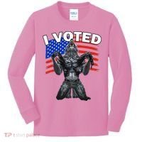 I Voted Werewolf Kids Long Sleeve Shirt thumb 0