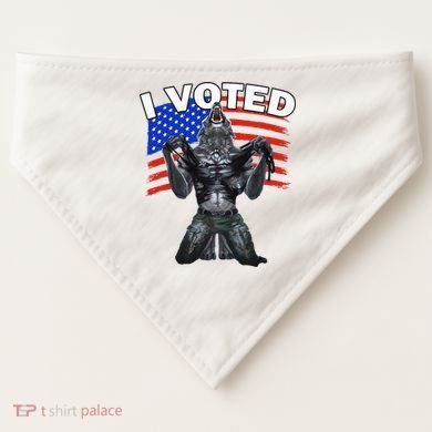 I Voted Werewolf USA-Made Doggie Bandana
