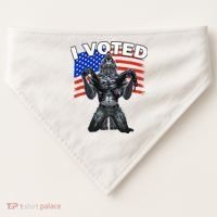 I Voted Werewolf USA-Made Doggie Bandana thumb 0