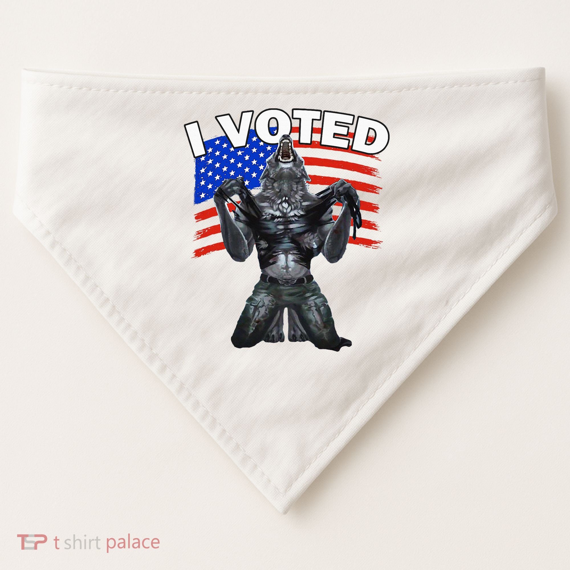I Voted Werewolf USA-Made Doggie Bandana