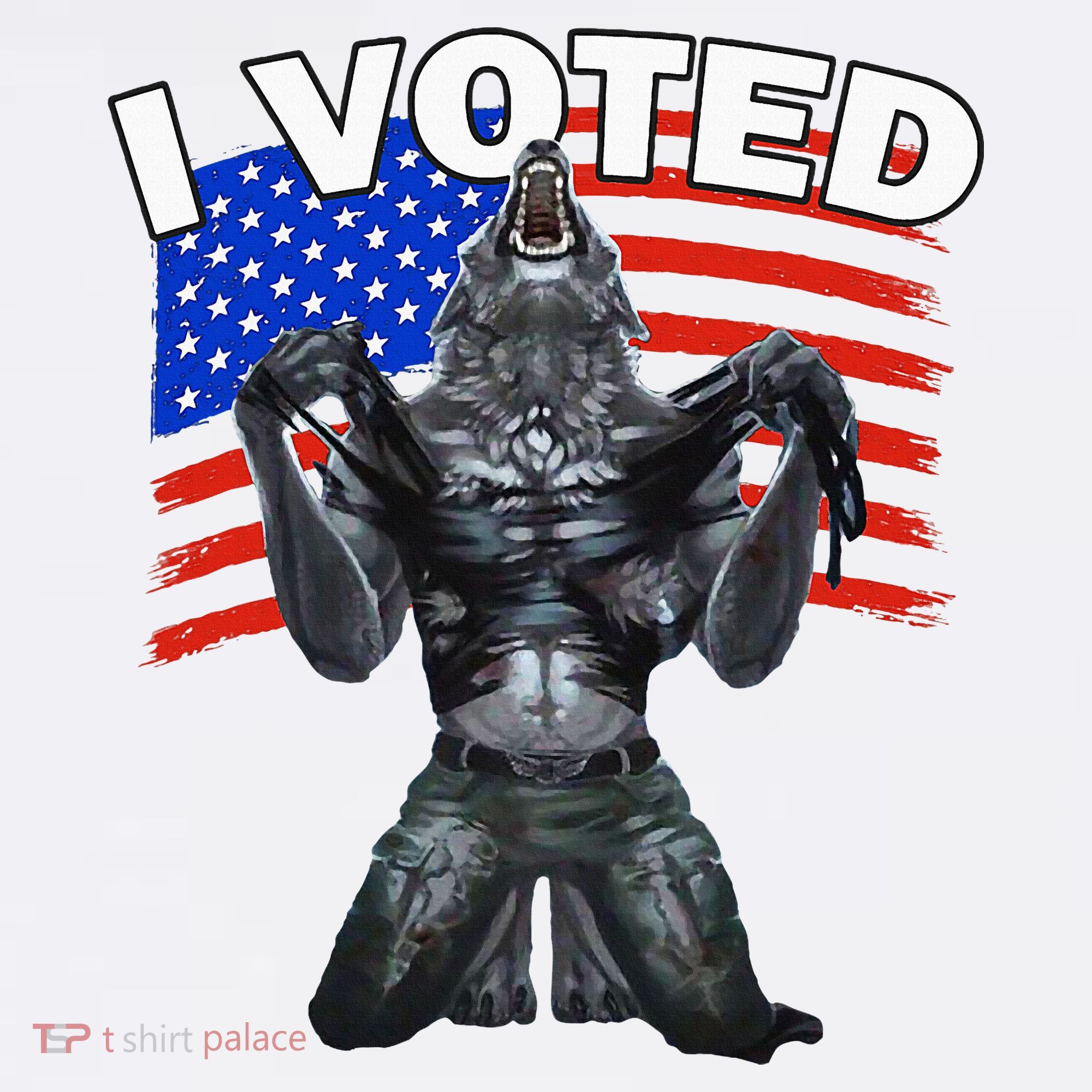 I Voted Werewolf USA-Made Doggie Bandana