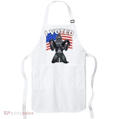 I Voted Werewolf Apron