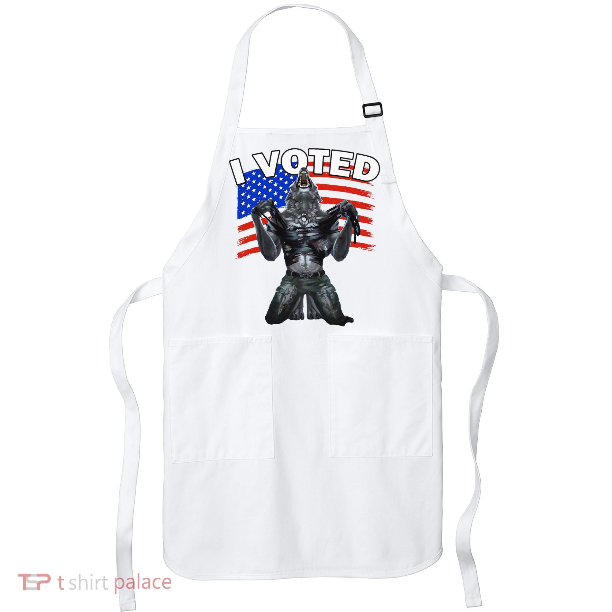 I Voted Werewolf Apron