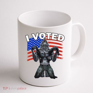I Voted Werewolf Coffee Mug back