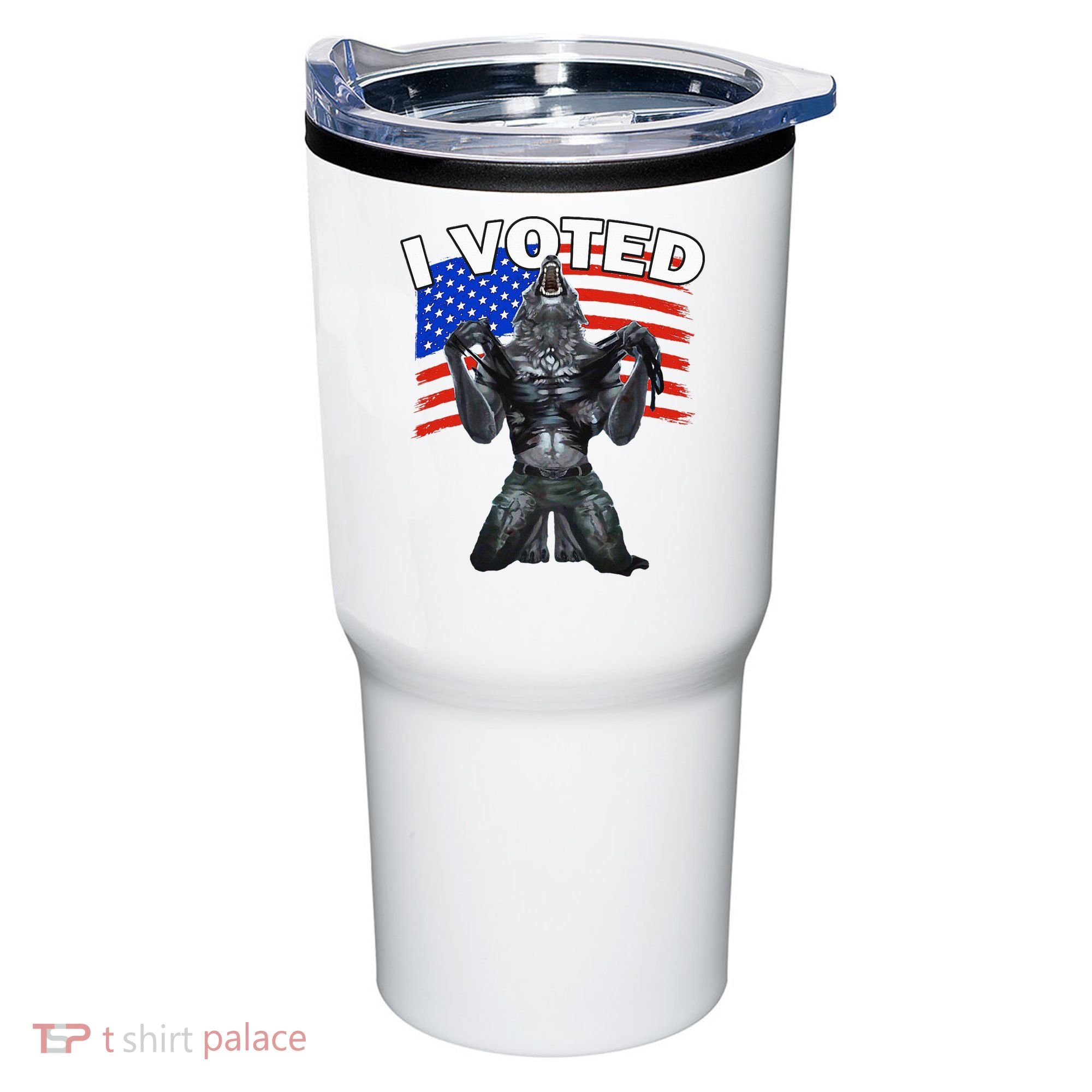 I Voted Werewolf Tumbler
