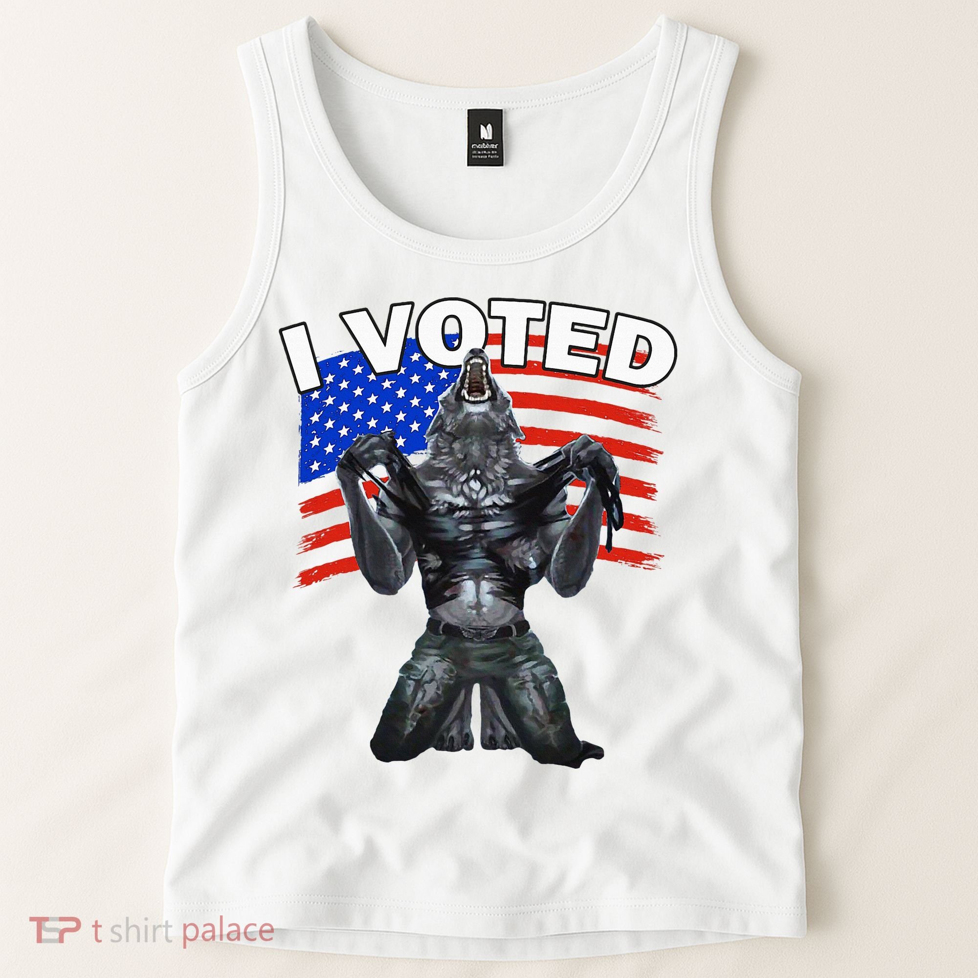 I Voted Werewolf Tank Top