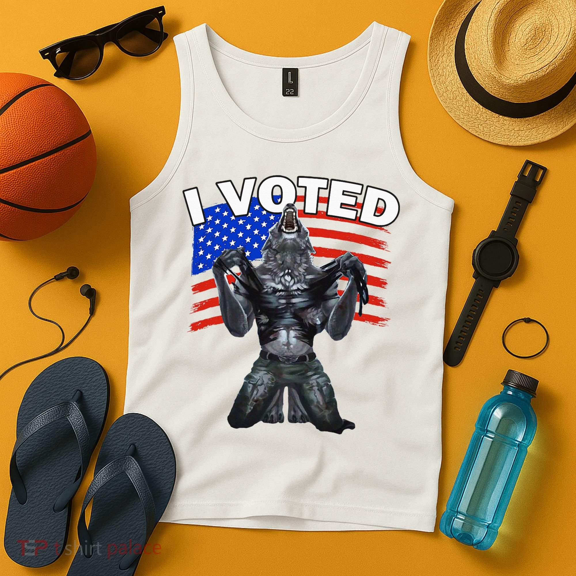 I Voted Werewolf Tank Top