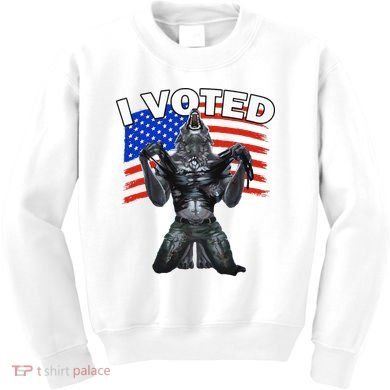 I Voted Werewolf Kids Sweatshirt