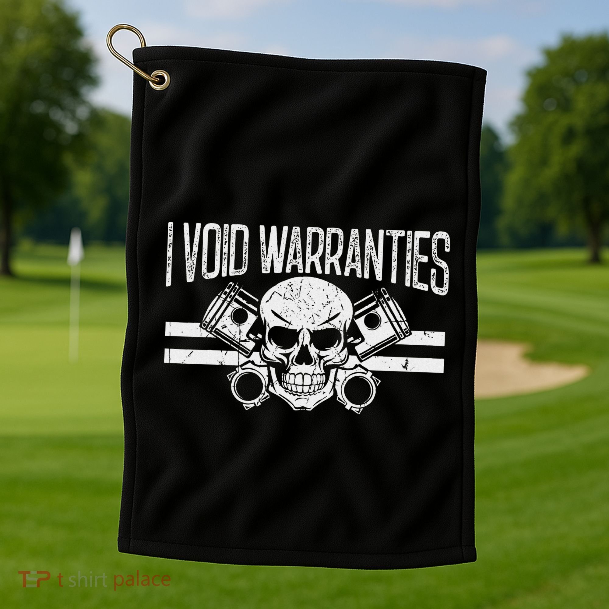 I Void Warranties Golf Towel