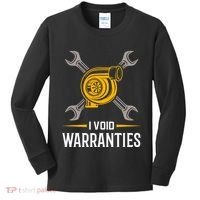 I Void Warranties Car Mechanic Auto Repair Gift Kids Long Sleeve Shirt thumb 0