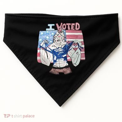 I Voted Werewolf Funny USA-Made Doggie Bandana