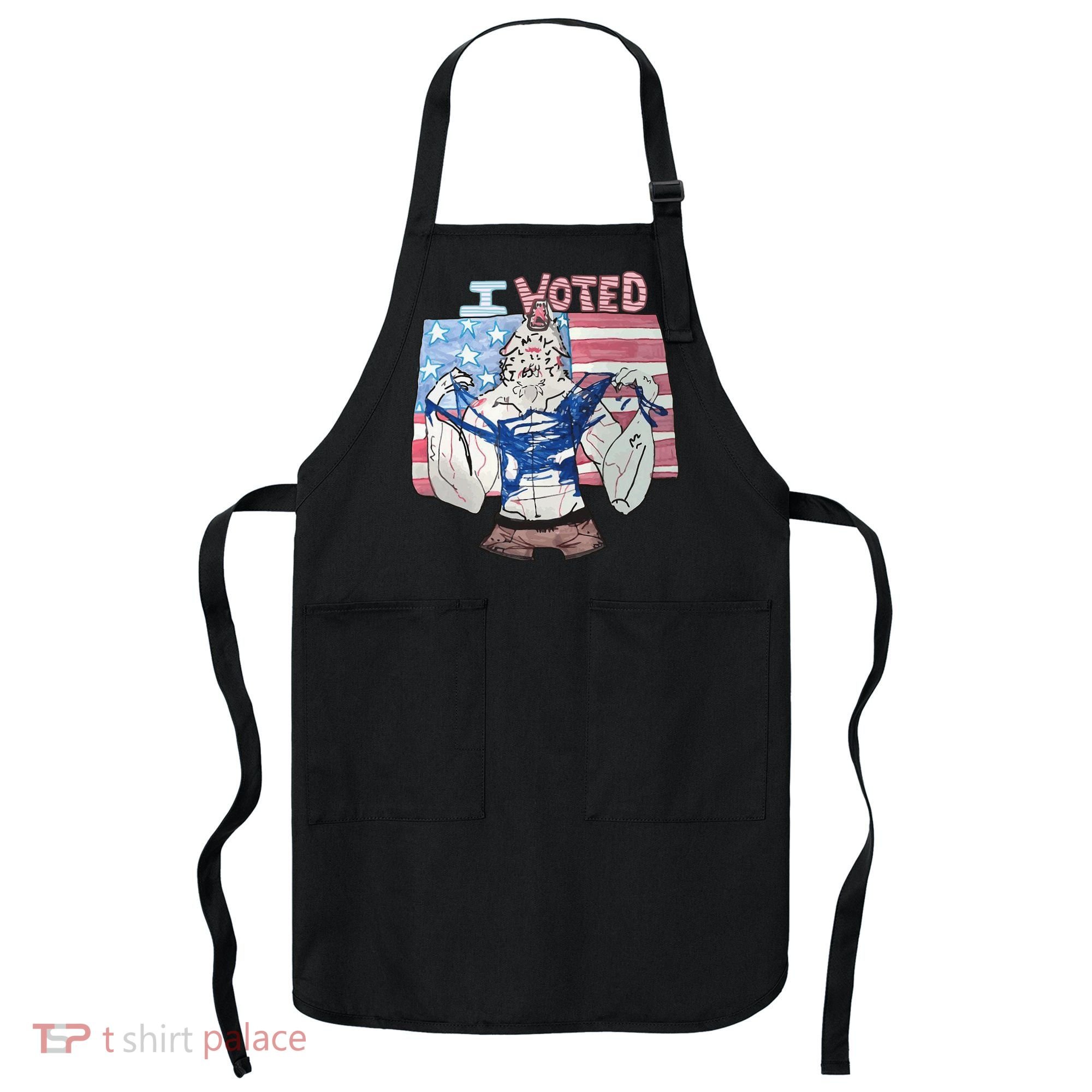 I Voted Werewolf Funny Apron