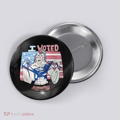 I Voted Werewolf Funny Button