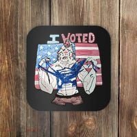 I Voted Werewolf Funny Coaster thumb 0