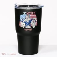 I Voted Werewolf Funny Tumbler thumb 0