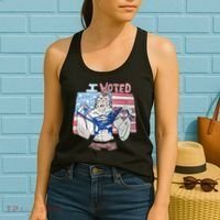 I Voted Werewolf Funny Women's Tank Top thumb 2