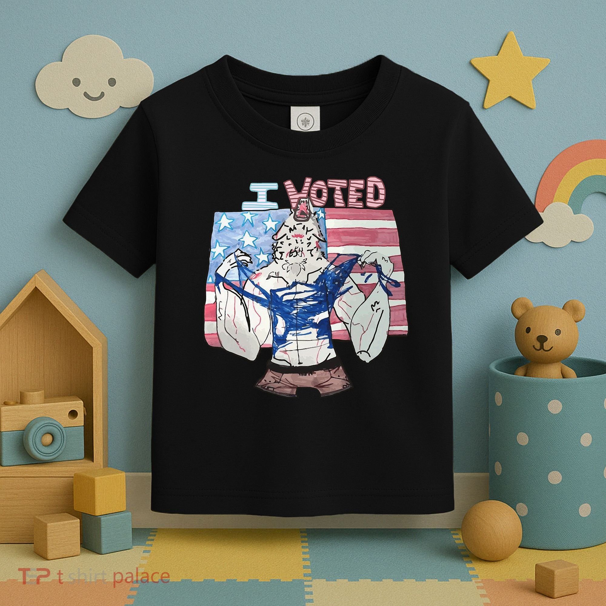 I Voted Werewolf Funny Toddler T-Shirt