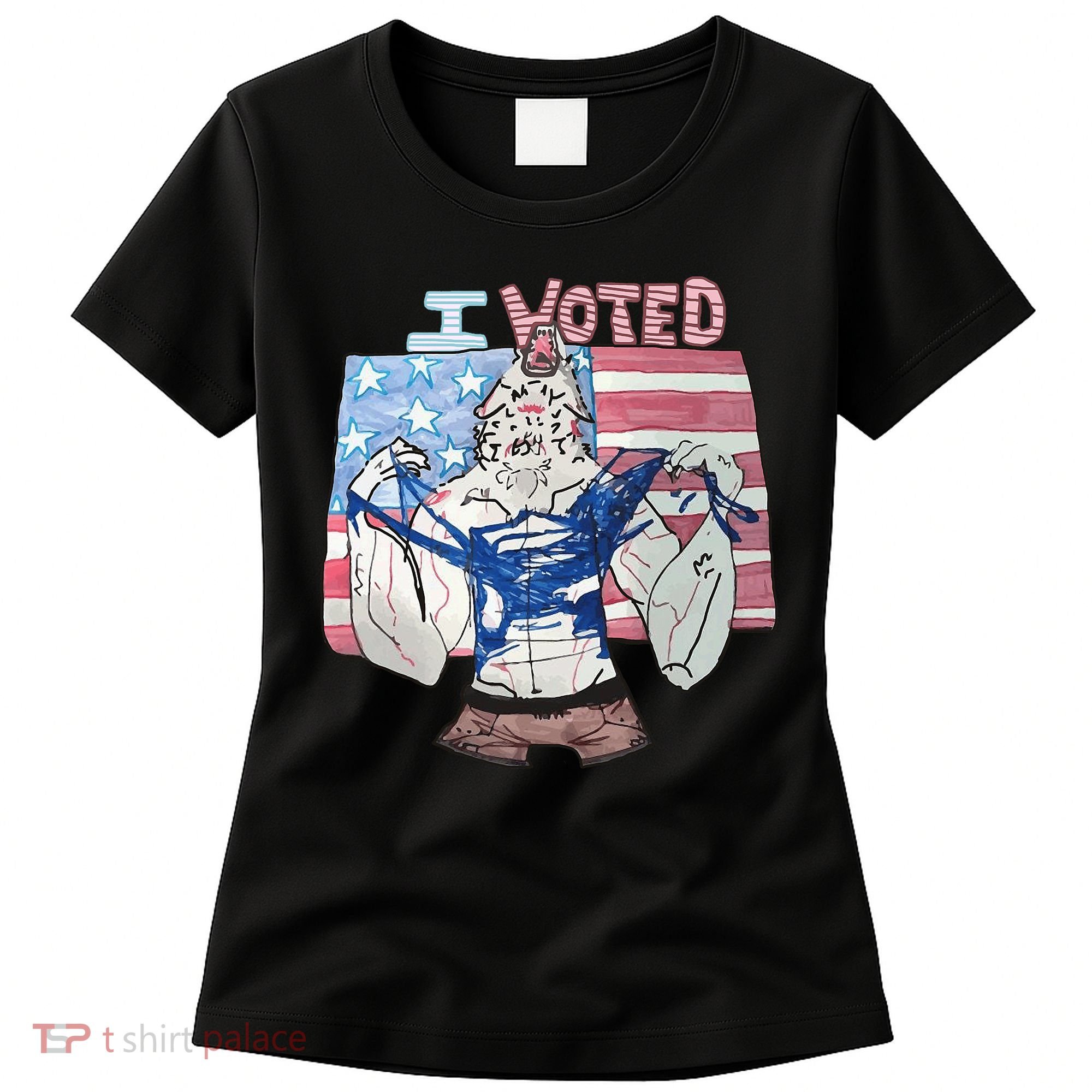 I Voted Werewolf Funny Women's T-Shirt