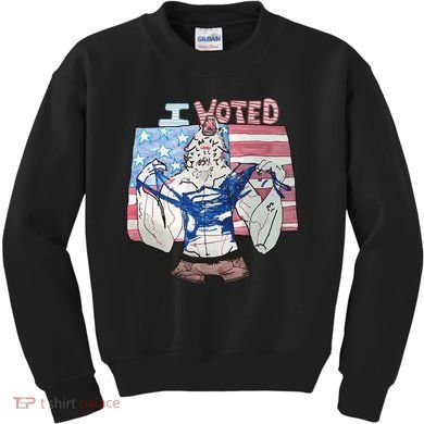 I Voted Werewolf Funny Kids Sweatshirt