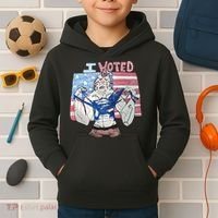 I Voted Werewolf Funny Kids Hoodie thumb 2
