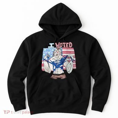 I Voted Werewolf Funny Hoodie