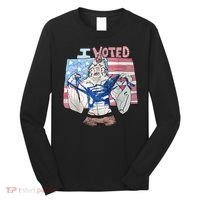 I Voted Werewolf Funny Long Sleeve Shirt thumb 0