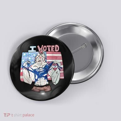 I Voted Werewolf Funny Button