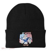 I Voted Werewolf Funny Beanie thumb 0