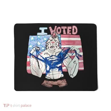 I Voted Werewolf Funny Mousepad