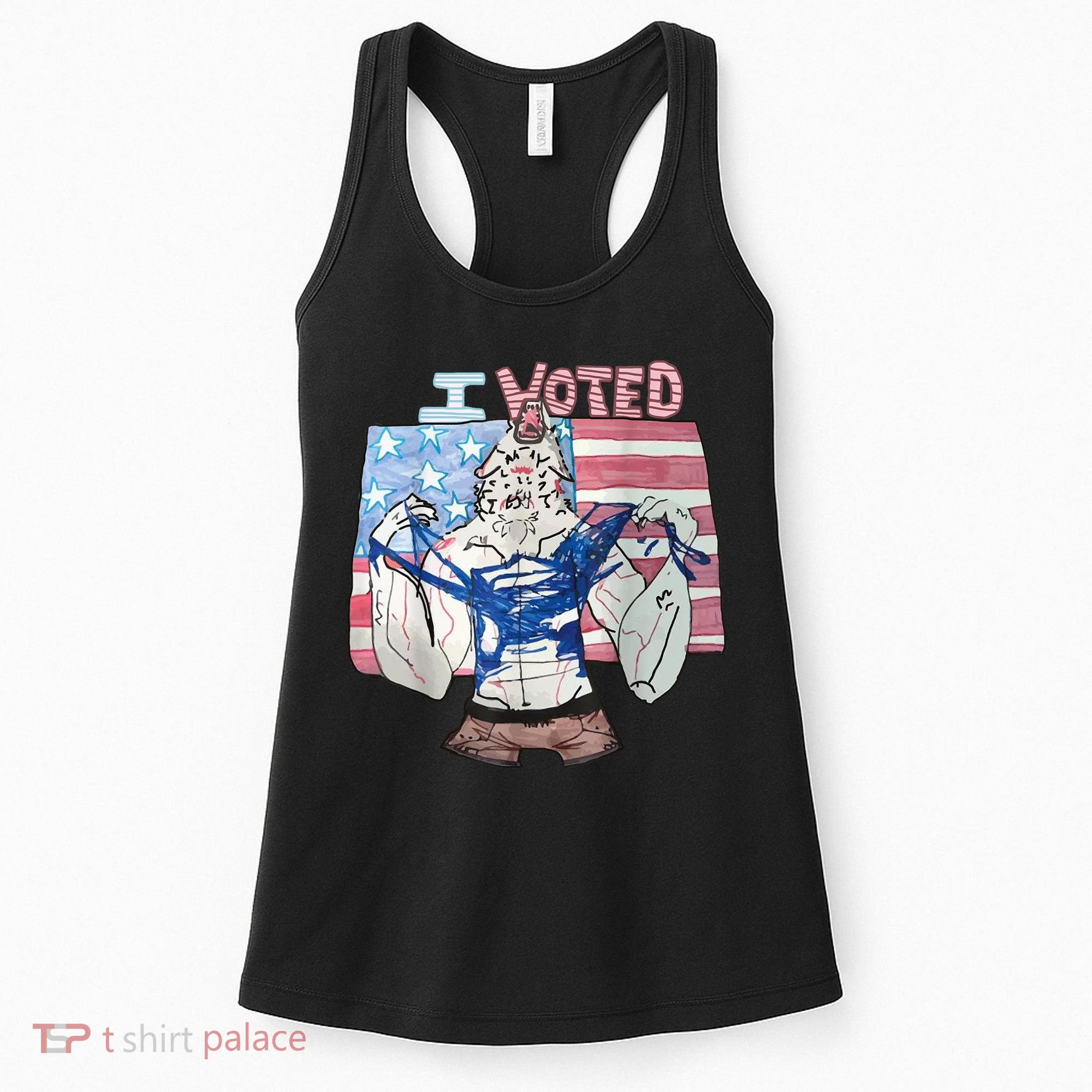 I Voted Werewolf Funny Women's Tank Top