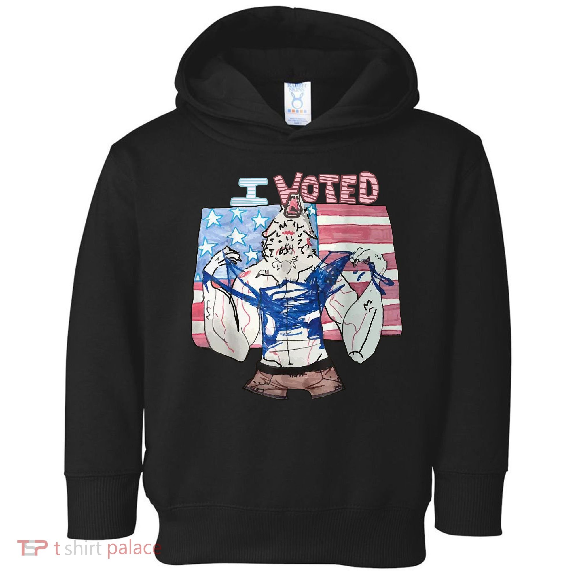 I Voted Werewolf Funny Toddler Hoodie
