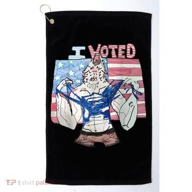 I Voted Werewolf Funny Golf Towel
