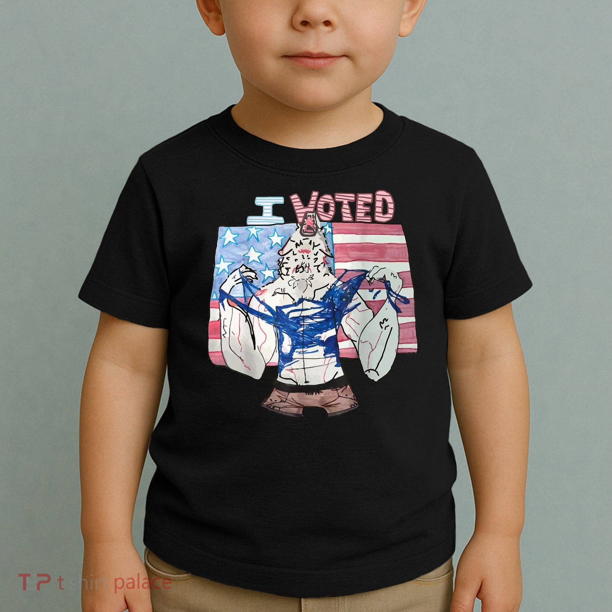 I Voted Werewolf Funny Toddler T-Shirt