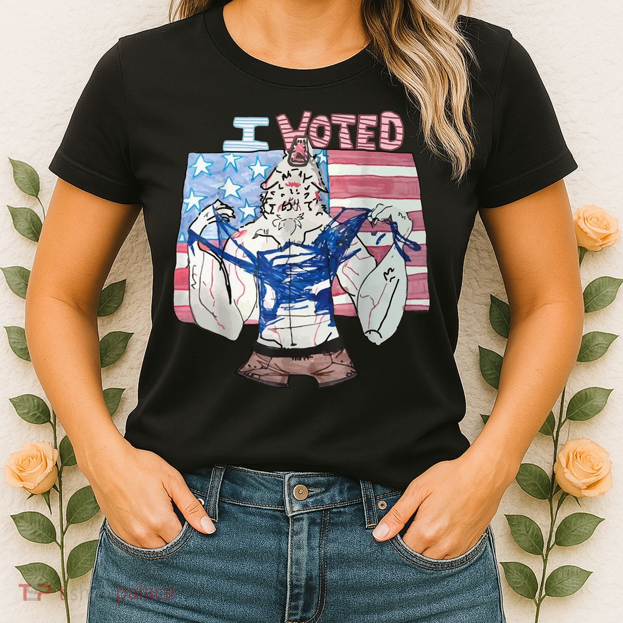 I Voted Werewolf Funny Women's T-Shirt
