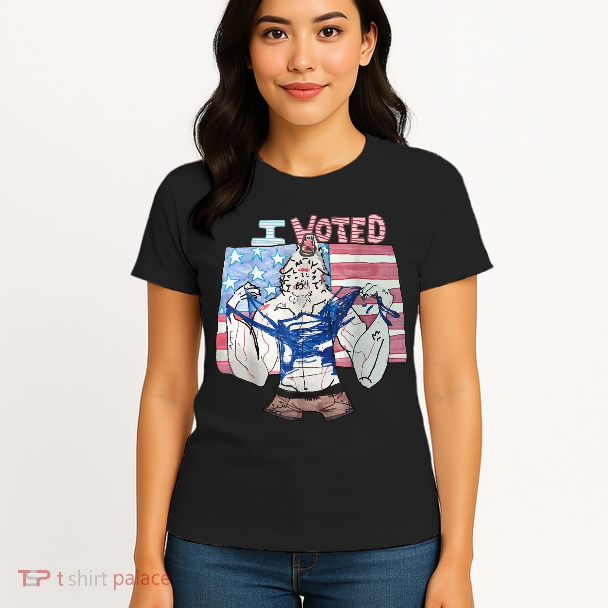 I Voted Werewolf Funny Women's T-Shirt