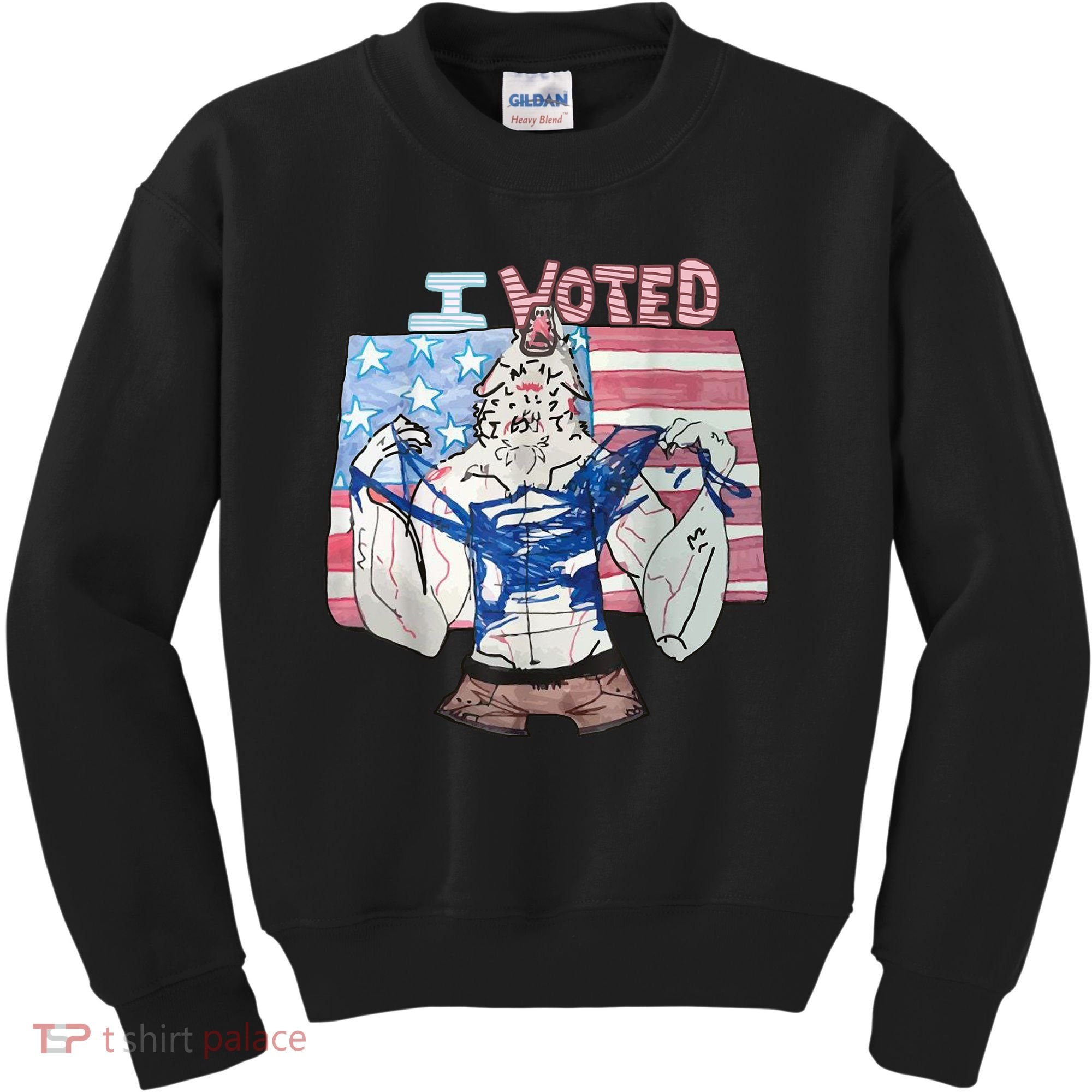 I Voted Werewolf Funny Kids Sweatshirt