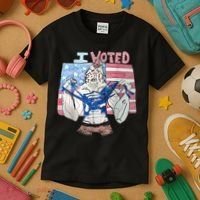 I Voted Werewolf Funny Kids T-Shirt thumb 3