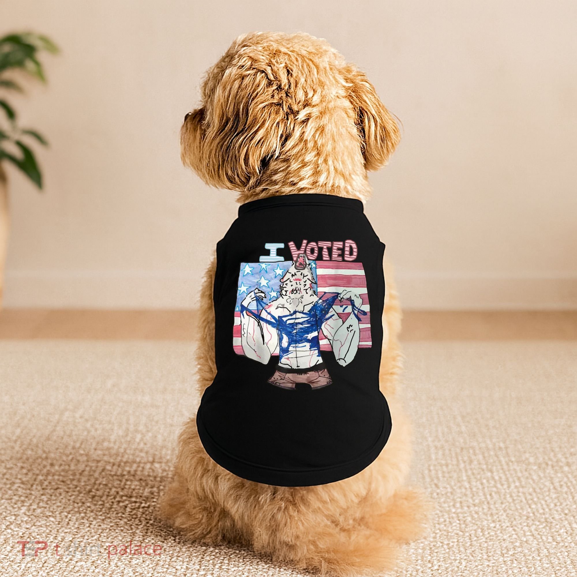 I Voted Werewolf Funny Doggie Tank