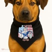 I Voted Werewolf Funny USA-Made Doggie Bandana thumb 1