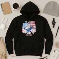 I Voted Werewolf Funny Hoodie thumb 3