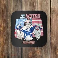 I Voted Werewolf Funny Coaster thumb 0